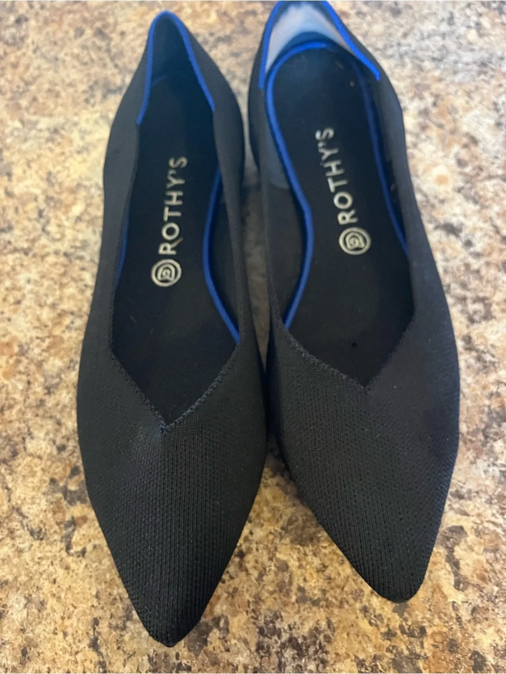 Rothy's Black Pointed-Toe Flats